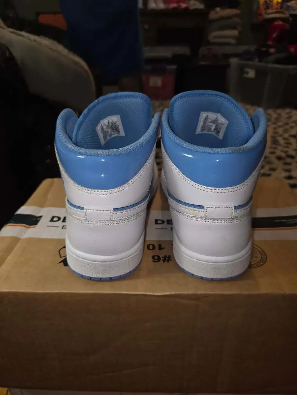 Nike Air Jordan 1 Mid Legend Blue White Men's Sneakers FZ2142-114 Size 9.5